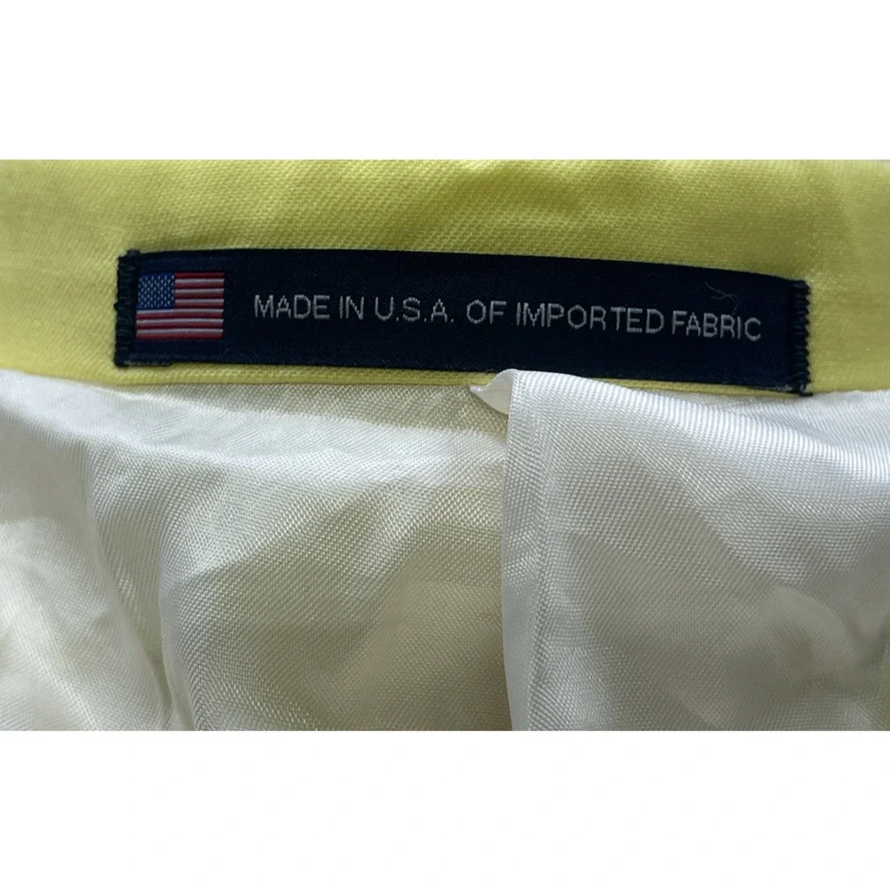 Hart Schaffner Marx Blazer 48L Bright Yellow Dillard’s Made USA Mens Sport Coat